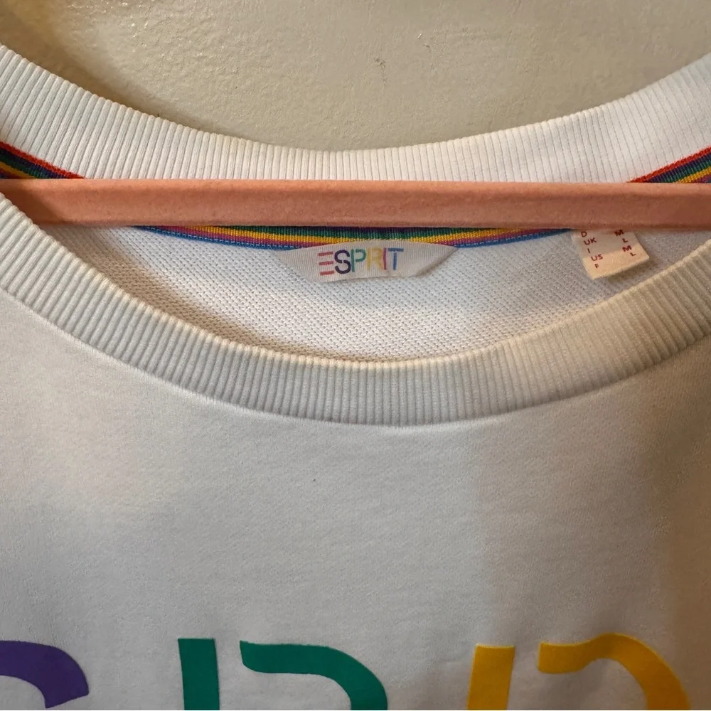 Vintage Grail ESPRIT Short Sleeve Sweatshirt with Kangaroo Pockets - Medium - Picture 2 of 5